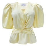 TIKI SS TWIST BLOUSE - YELLOW