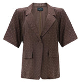 SIMI SS SHIRT - CHOCO BROWN