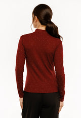 TAMMI LS BLOUSE - BORDEAUX