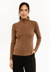 TAMMI LS BLOUSE - BROWN