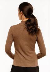TAMMI LS BLOUSE - BROWN