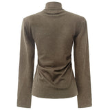 TAMMI LS BLOUSE - BROWN