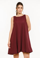 BARBEL DRESS - DARK BORDEAUX