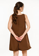 BARBEL DRESS - DARK BROWN