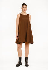 BARBEL DRESS - DARK BROWN