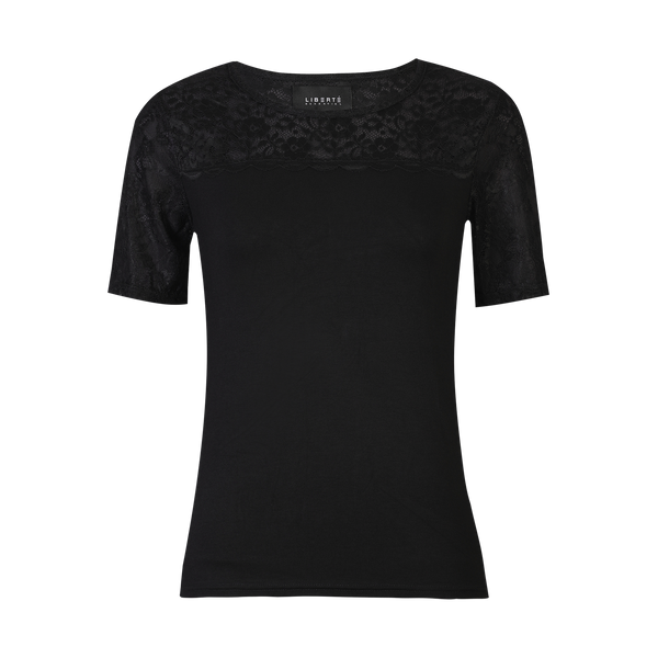 LISA SS LACE BLOUSE 2 - BLACK