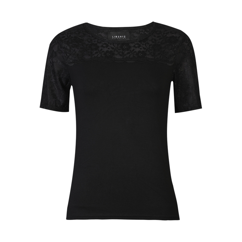 LISA SS LACE BLOUSE 2 - BLACK