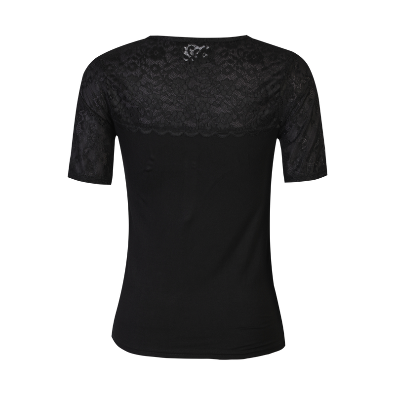 LISA SS LACE BLOUSE 2 - BLACK