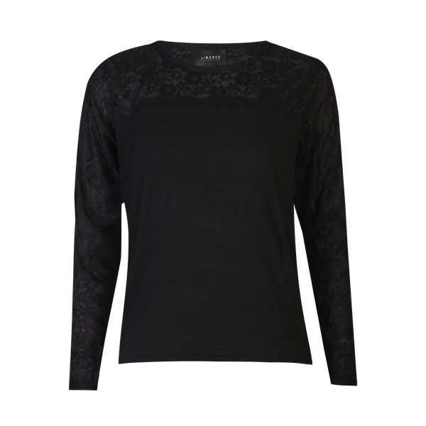 LISA LS LACE BLOUSE 2 - BLACK