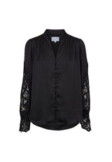 RIGMOR LS BLOUSE - BLACK