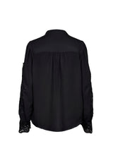 RIGMOR LS BLOUSE - BLACK