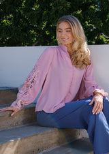 RIGMOR LS BLOUSE - ROSA