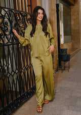 EDDY WIDE PANTS - AVOCADO