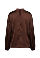 PIP LS BLOUSE - DARK BROWN