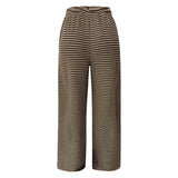SUS-WIDE-PANTS - BROWN CREME STRIPE