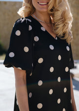DOTTI DRESS - BLACK CREME DOT