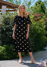 DOTTI DRESS - BLACK CREME DOT