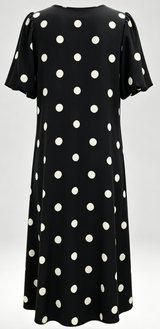 DOTTI DRESS - BLACK CREME DOT