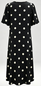 DOTTI DRESS - BLACK CREME DOT