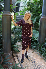 DOTTI DRESS - PLUM ROSE BIG DOT