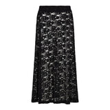 LACY LONG SKIRT - BLACK