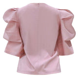 WINNIE VNECK BLOUSE - DUSTY ROSE