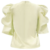 WINNIE VNECK BLOUSE - CREAMY