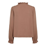 LAURA LS BLOUSE - NOUGAT BROWN