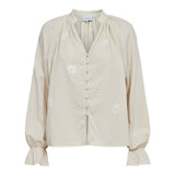 FINE LS BLOUSE - CREME