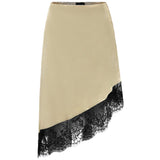 LOLA ASYMTERIC SKIRT - CHAMPAGNE BLACK