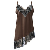 LOLA ASYMETRIC TOP - CHOCO BROWN