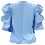 WINNIE V BLOUSE - BABY BLUE