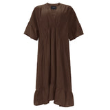 KARO DRESS - CHOCO BROWN