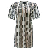 CROC LONG TSHIRT - BLACK CREME STRIPE