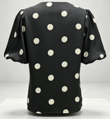 DOTTI BLOUSE - BLACK CREME DOT