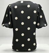 DOTTI BLOUSE - BLACK CREME DOT