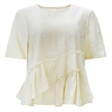 FIE FRILL BLOUSE - CREME