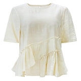 FIE FRILL BLOUSE - CREME
