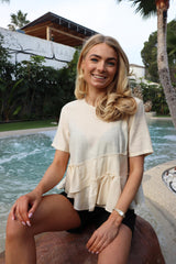 FIE FRILL BLOUSE - CREME
