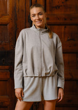HENNY BALOON JACKET - GREY MELANGE