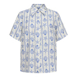 MIE SS SHIRT - CREME BLUE MUSSEL