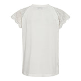 MILLA LACE TSHIRT - WHITE