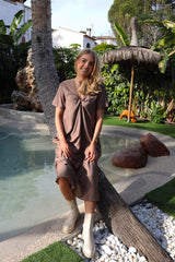 NOTTI SS DRESS - BROWN