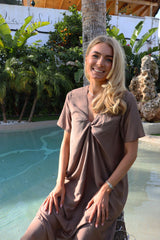 NOTTI SS DRESS - BROWN