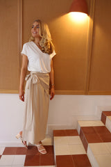 WIP WRAP SKIRT - SAND