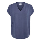 NUNI VNECK TSHIRT - DENIM BLUE