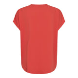 NUNI VNECK TSHIRT - LOBSTER RED