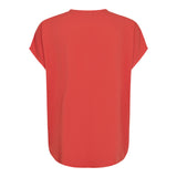 NUNI VNECK TSHIRT - LOBSTER RED