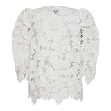 ROSSIE VNECK BLOUSE - WHITE