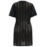 CROC TSHIRT DRESS - BLACK